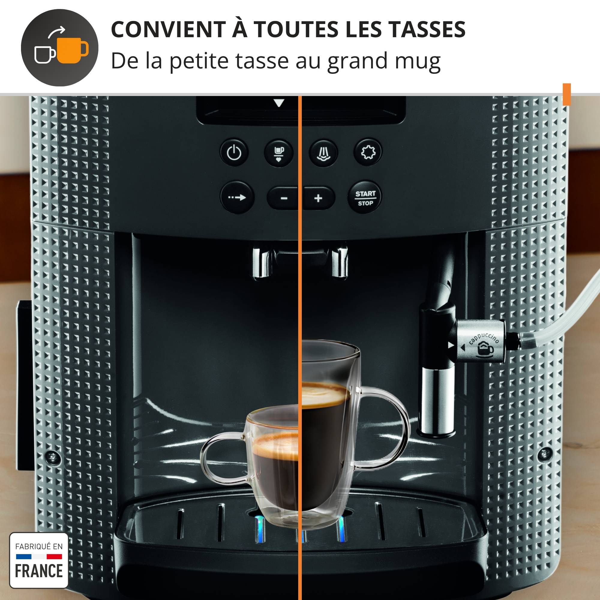 Essential, Krups, Machine à café à grains, Ecran LCD, Café Starbucks, Carafe à lait