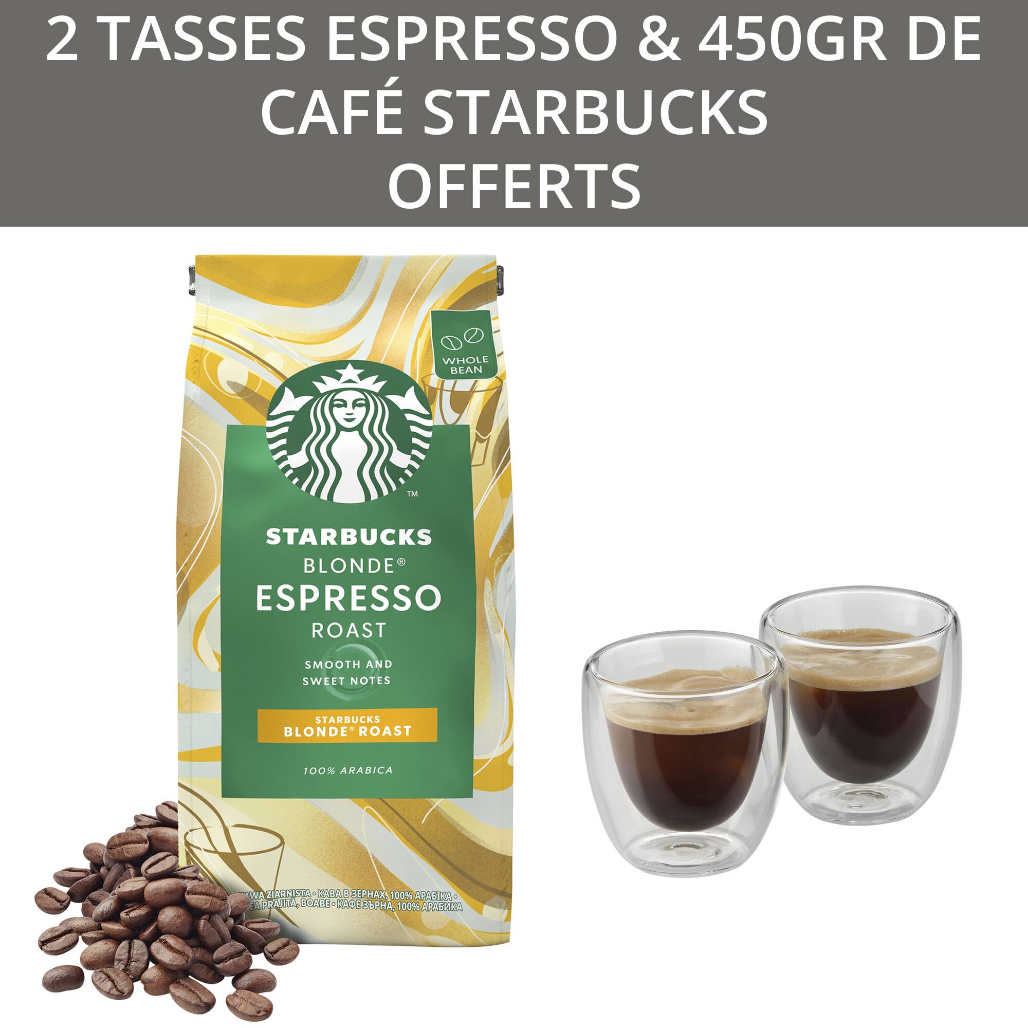 Essential, Machine à café à grain Ecran LCD + accessoire lait + 2 tasses espresso + café en grains Starbucks inclus EA8168F1