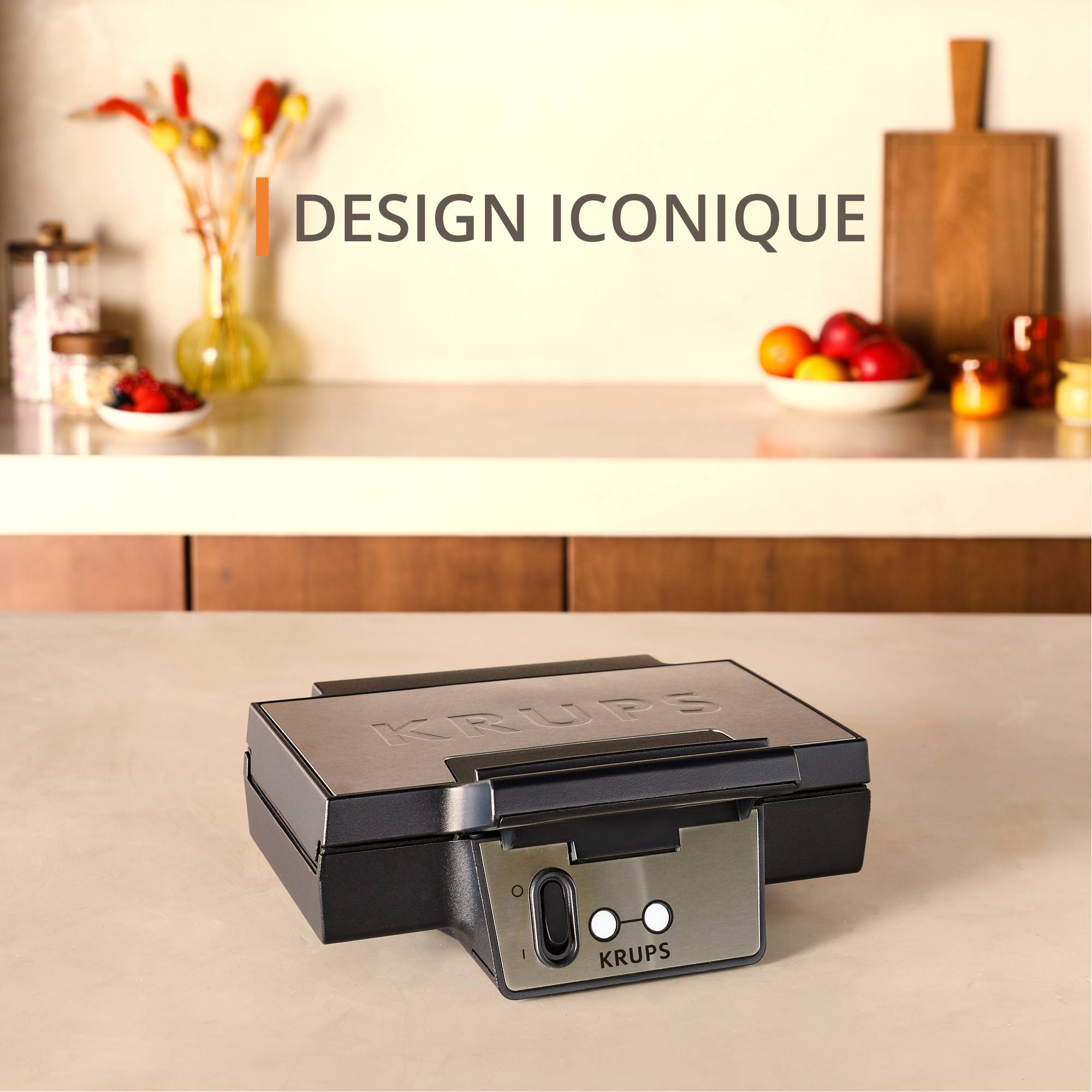 FDK Iconic, Gaufrier, Plaques antiadhésives en céramique, Gaufres gourmandes