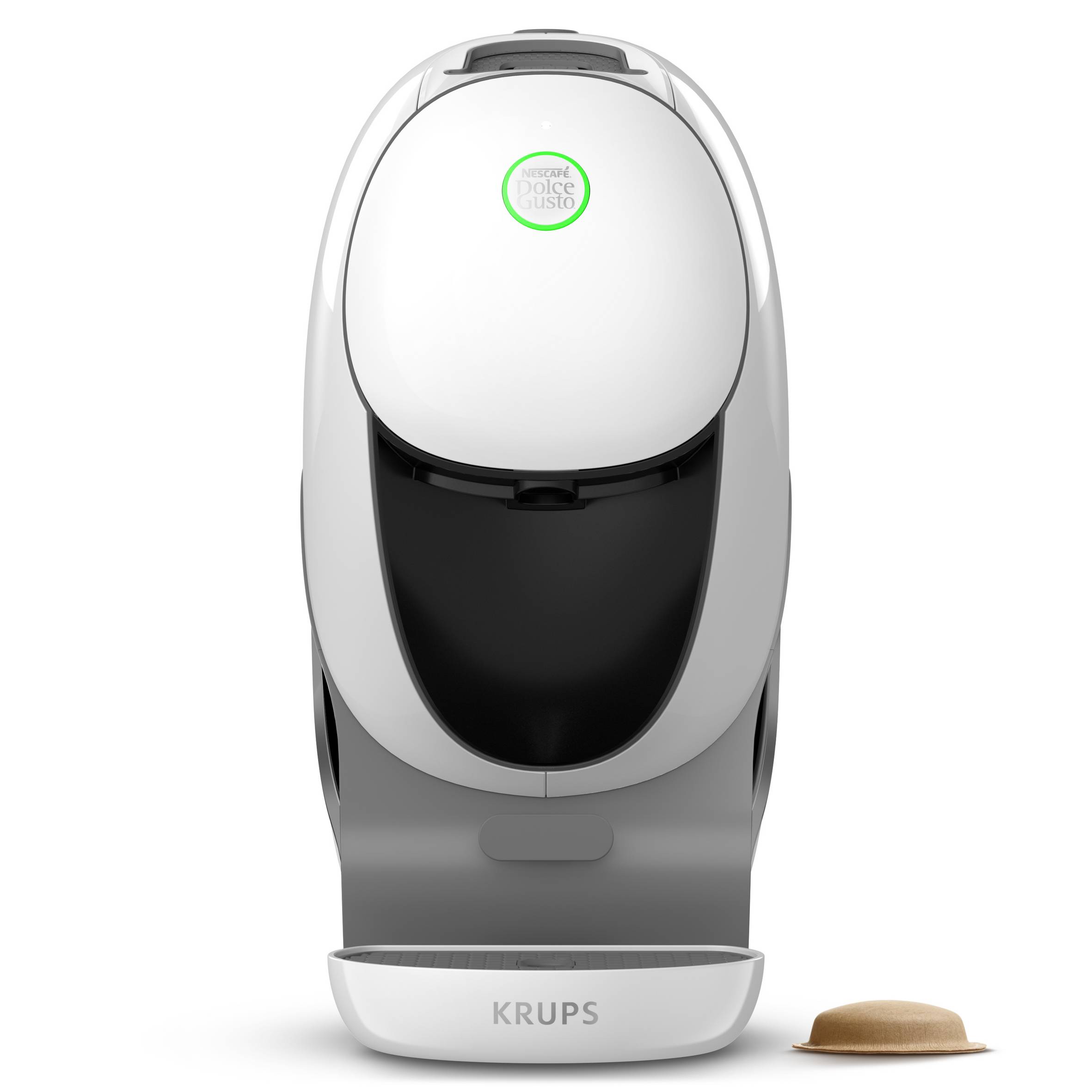 NESCAFE DOLCE GUSTO NEO CAFFE - Machine À Café KRUPS  pour Dosettes Compostables - Technologie Brevetée SmartBrew 3-En-1 - Cafetière Connectée - Cafés noirs, KP830110